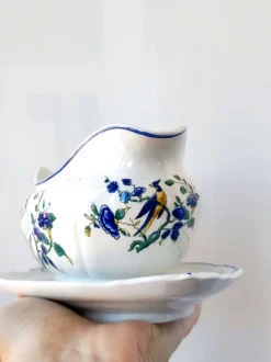 Pamono Vintage Sauceboat with Phoenix Blau Decoration from Villeroy & Boch, 1970s> Serving Dishes