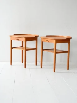 Pamono Vintage Scandinavian Bedside Tables from Bodafors, 1950s, Set of 2><noscript><img width=
