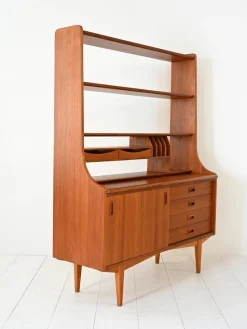 New Pamono Vintage Scandinavian Bookcase with Sideboard, 1950s