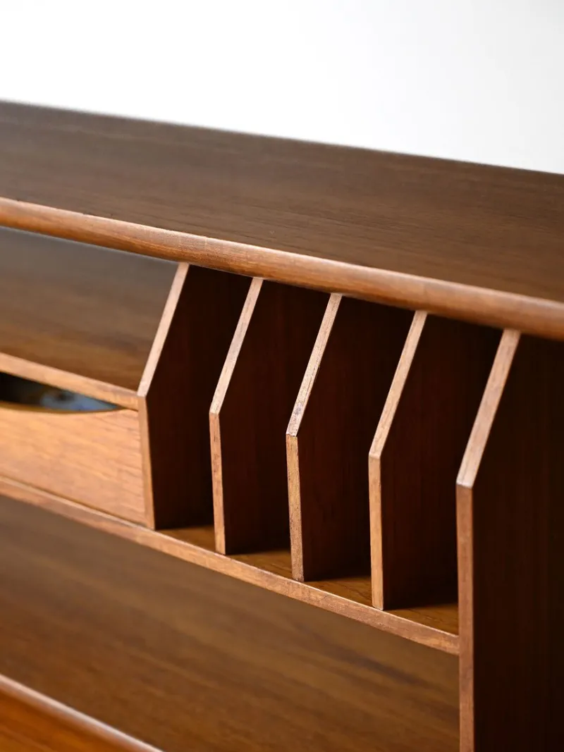 New Pamono Vintage Scandinavian Bookcase with Sideboard, 1950s