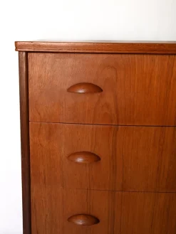 Pamono Vintage Scandinavian Chest of Drawers with Shell Handles, 1950s><noscript><img width=