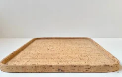 Pamono Vintage Scandinavian Cork Tray from Signe Persson Melin, 1970s><noscript><img width=