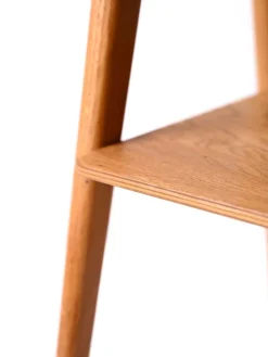 Pamono Vintage Scandinavian Nightstand with Shelf and Slanted Legs, 1950s><noscript><img width=
