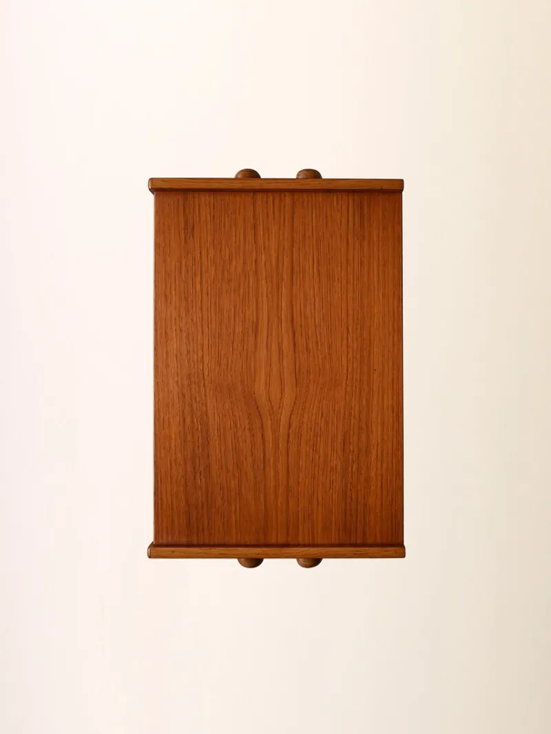 Pamono Vintage Scandinavian Nightstand with Shelf and Slanted Legs, 1950s> Nightstands