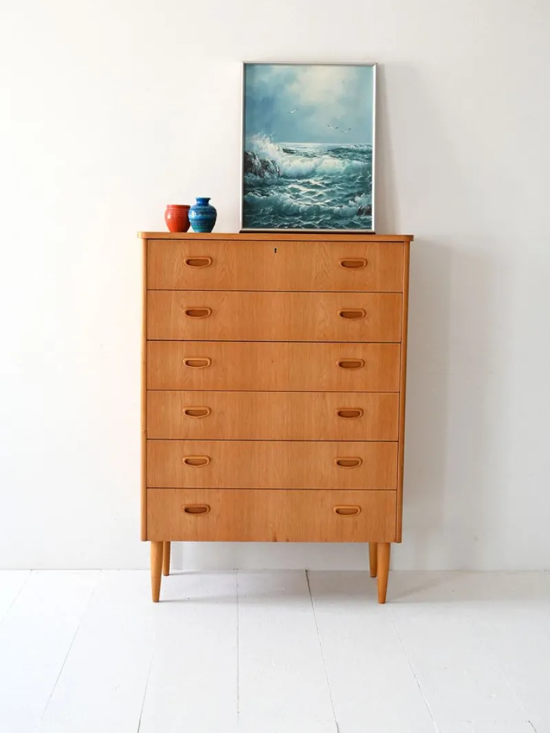 Discount Pamono Vintage Scandinavian Oak Chest of Drawers, 1950s