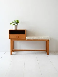 New Pamono Vintage Scandinavian Oak Gossip Chair, 1960s
