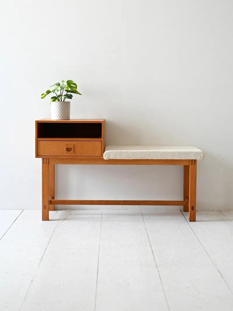 New Pamono Vintage Scandinavian Oak Gossip Chair, 1960s