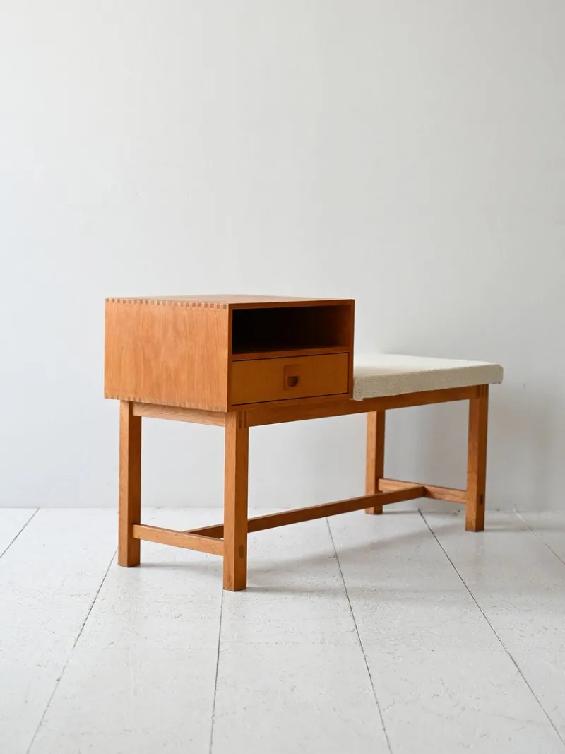 New Pamono Vintage Scandinavian Oak Gossip Chair, 1960s