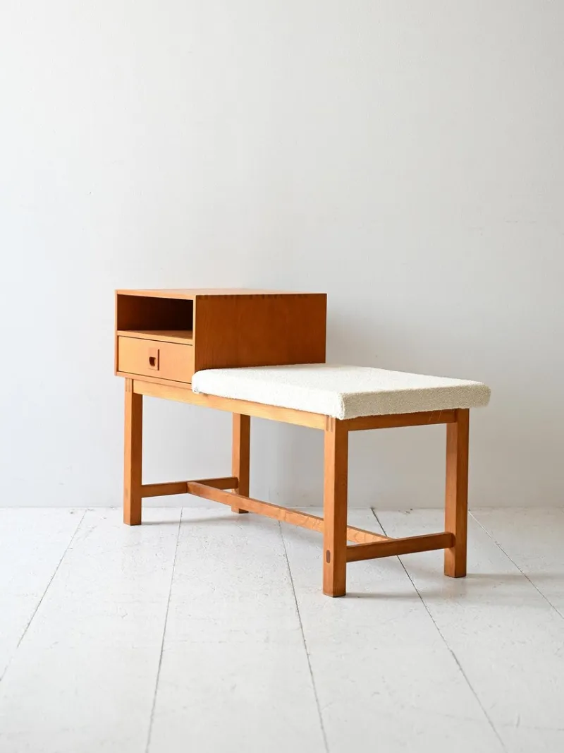 New Pamono Vintage Scandinavian Oak Gossip Chair, 1960s