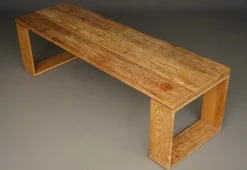 Pamono Vintage Scandinavian Pine Bench, 1960s><noscript><img width=