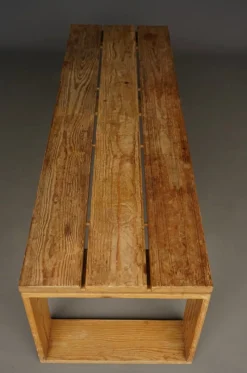 Pamono Vintage Scandinavian Pine Bench, 1960s><noscript><img width=