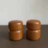 New Pamono Vintage Scandinavian Salt and Pepper Shakers in Teak, 1960s, Set of 2