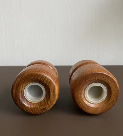 New Pamono Vintage Scandinavian Salt and Pepper Shakers in Teak, 1960s, Set of 2