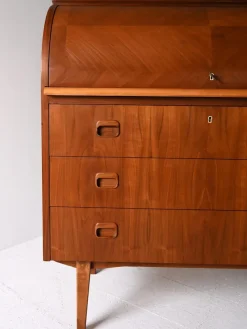 Pamono Vintage Scandinavian Secretaire in Teak, 1950s><noscript><img width=