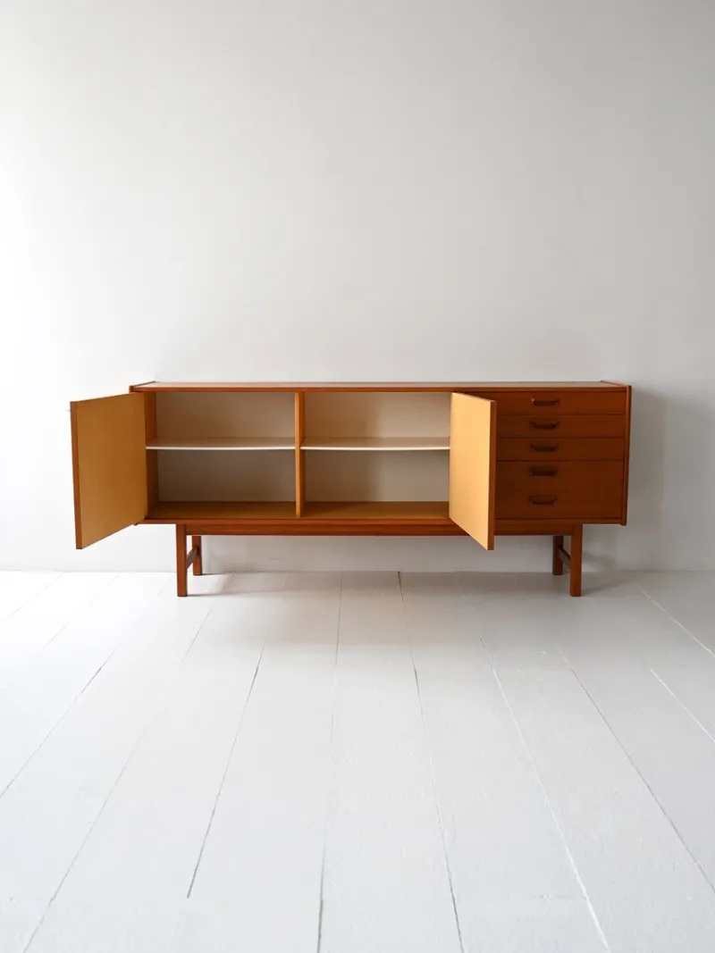 Pamono Vintage Scandinavian Sideboard with Hinged Doors, 1950s> Sideboards & Buffets