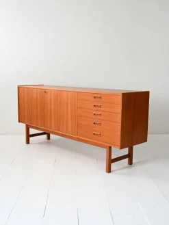 Pamono Vintage Scandinavian Sideboard with Hinged Doors, 1950s><noscript><img width=