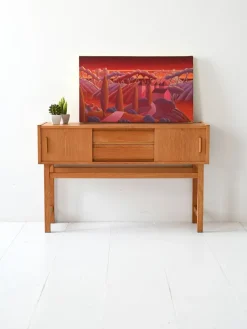 Pamono Vintage Scandinavian Sideboard in Light Teak, 1960s> Sideboards & Buffets