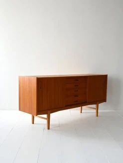 Pamono Vintage Scandinavian Teak Sideboard by Nils Jonsson, 1960s><noscript><img width=