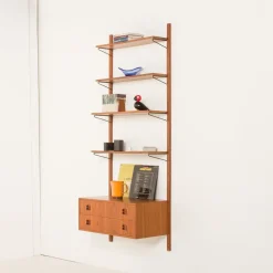 New Pamono Vintage Scandinavian Teak Wall Unit, 1970s