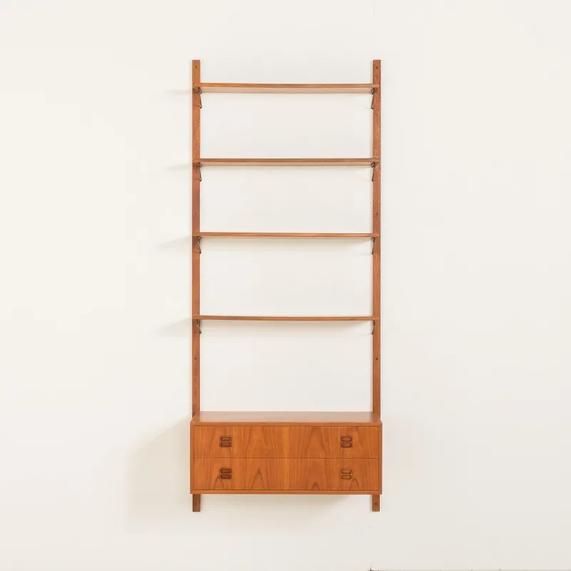 New Pamono Vintage Scandinavian Teak Wall Unit, 1970s