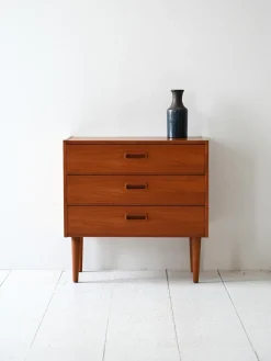 Discount Pamono Vintage Scandinavian Three-Drawer Bedside Table, 1960s