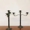 Hot Pamono Vintage Scored Metal Palm Tree Candelabras, 1980s, Set of 2