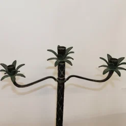 Hot Pamono Vintage Scored Metal Palm Tree Candelabras, 1980s, Set of 2