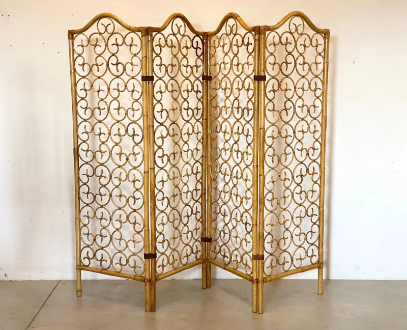 New Pamono Vintage Screen in Bamboo, 1970s