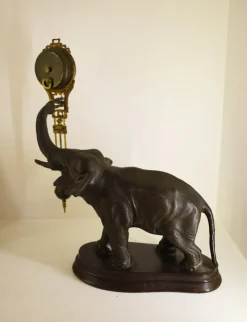 Pamono Vintage Sculptural Elephant Clock> Clocks