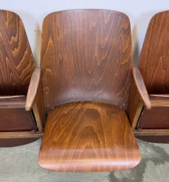 New Pamono Vintage 3-Seat Cinema Theatre Bench from Ton, 1960s