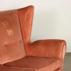 Pamono Vintage 3-Seater Velvet Sofa, Italy, 1950s><noscript><img width=