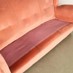 Pamono Vintage 3-Seater Velvet Sofa, Italy, 1950s><noscript><img width=