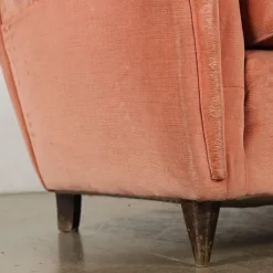 Pamono Vintage 3-Seater Velvet Sofa, Italy, 1950s><noscript><img width=