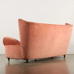 Pamono Vintage 3-Seater Velvet Sofa, Italy, 1950s><noscript><img width=