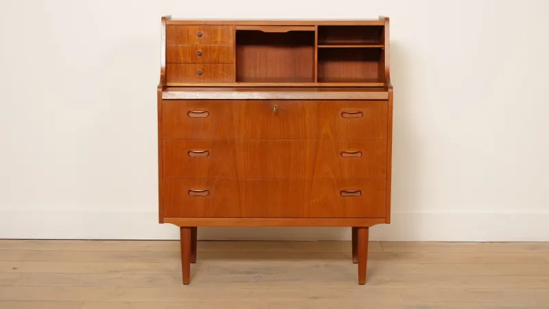 Pamono Vintage Secretaire in Teak> Secretaires