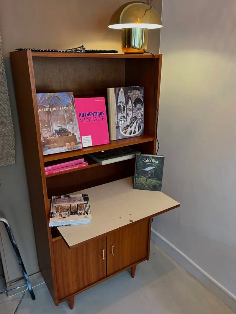 Pamono Vintage Secretary Cabinet in Wood> Secretaires