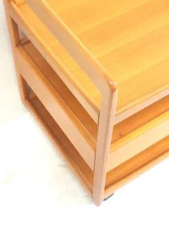 Pamono Vintage Serving Trolley on Wheels><noscript><img width=