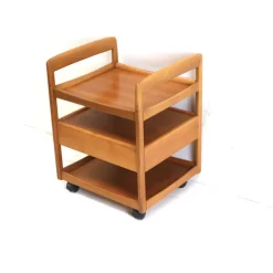 Pamono Vintage Serving Trolley on Wheels><noscript><img width=