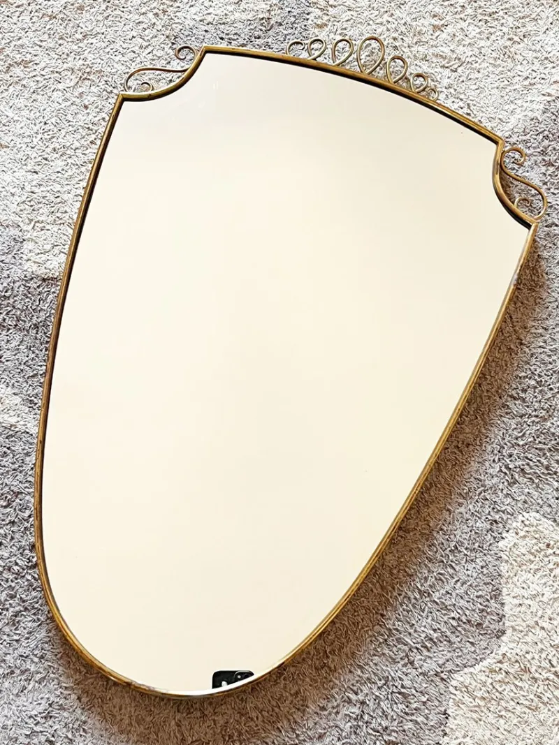 Pamono Vintage Shield Mirror, 1950s> Mirrors
