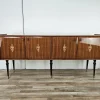 Pamono Vintage Sideboard in Mahogany with Glass Top, 1960
