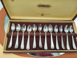 Sale Pamono Vintage Silver Caviar Spoons from Sola, Set of 12