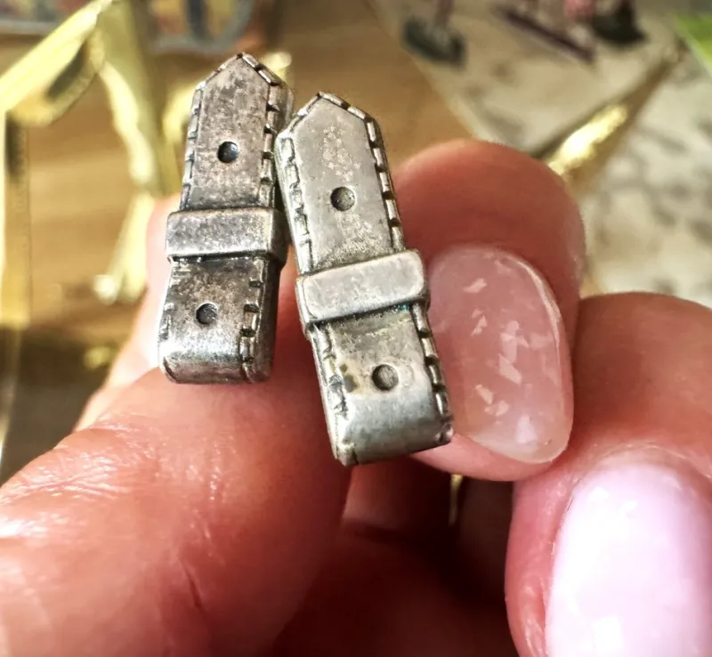 Hot Pamono Vintage Silver Cufflinks in Original Box from Hermes