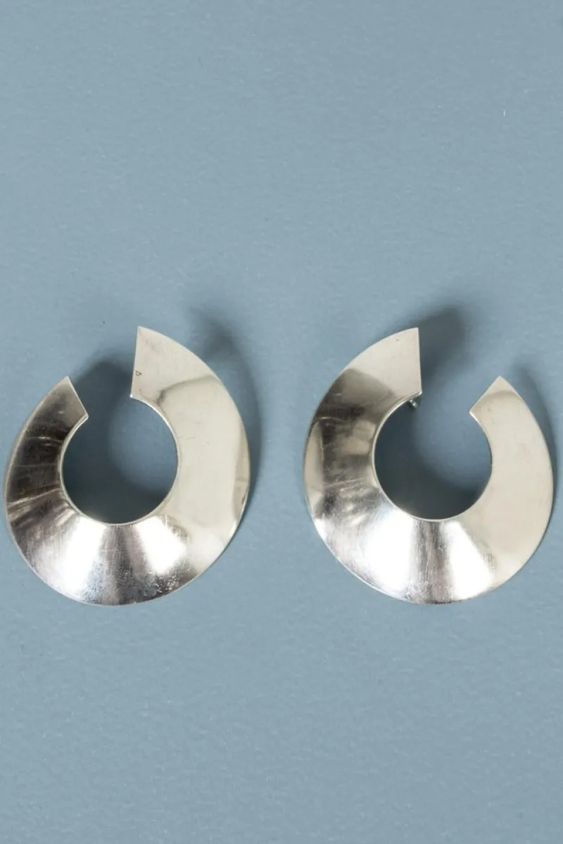 Pamono Vintage Silver Earrings by Regitze Overgaard, 1980s, Set of 2> Earrings