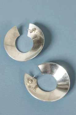 Pamono Vintage Silver Earrings by Regitze Overgaard, 1980s, Set of 2><noscript><img width=
