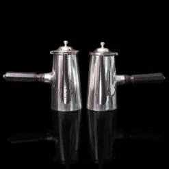 Pamono Vintage Silver Plate Coffee Pots from Mappin & Webb, 1940, Set of 2> Coffee & Tea Service