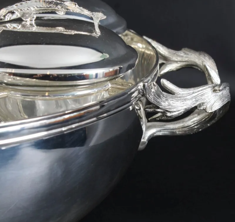 Best Pamono Vintage Silver Plated Caviar and Champagne Cooler, 1980s, Set of 9