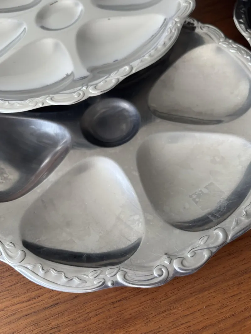 Pamono Vintage Silver-Plated Oyster Plates, Set of 6> Dinner Plates & Bowls