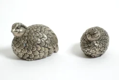 Pamono Vintage Silver-Plated Quail Salt and Pepper Shakers from Gucci, 1960s, Set of 2
