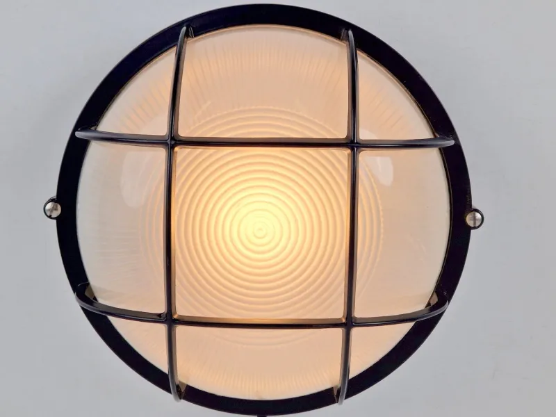 Pamono Vintage Simes Outdoor Wall Lamp in Metal & Glass, Italy, 1980s> Garden Lighting