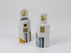 Hot Pamono Vintage Skyscraper Salt and Pepper Shakers by Heide Warlamis, 1990, Set of 2